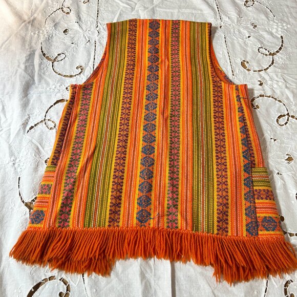 Cracker Jax Striped Orange Vest - Picture 2 of 10